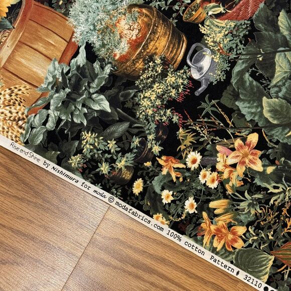 Rise and Shine by Nishimura for Moda Roosters & Chickens Cotton Fabric 1yd 32" - Picture 5 of 6